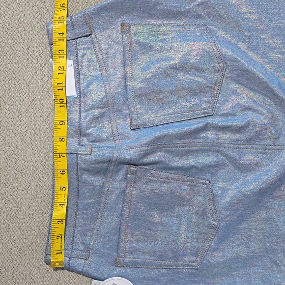 Tinseltown Iridescent Denim Mini Skirt - Size Large - Picture 6 of 10